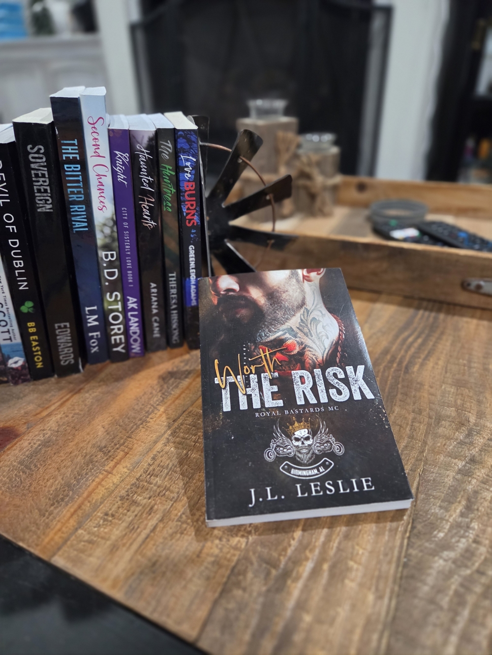 With the Risk by J.L. Leslie - Black Paperback Romance/MC Novel